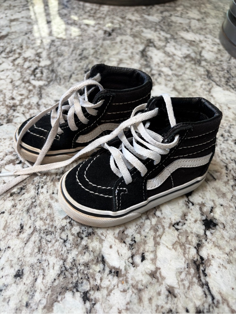 Vans Kids‎ Black & White High-Top Sneakers